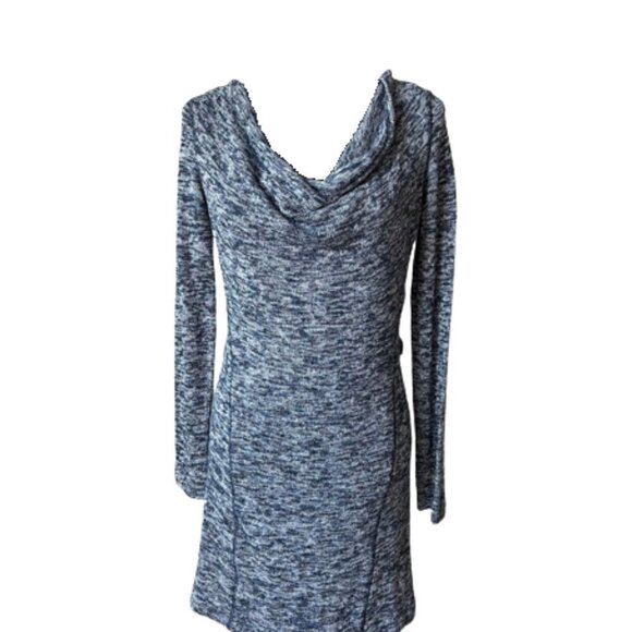 MNG By Mango  Cowl Sweater Dress | Blue Grey | Size XS - Picture 1 of 8